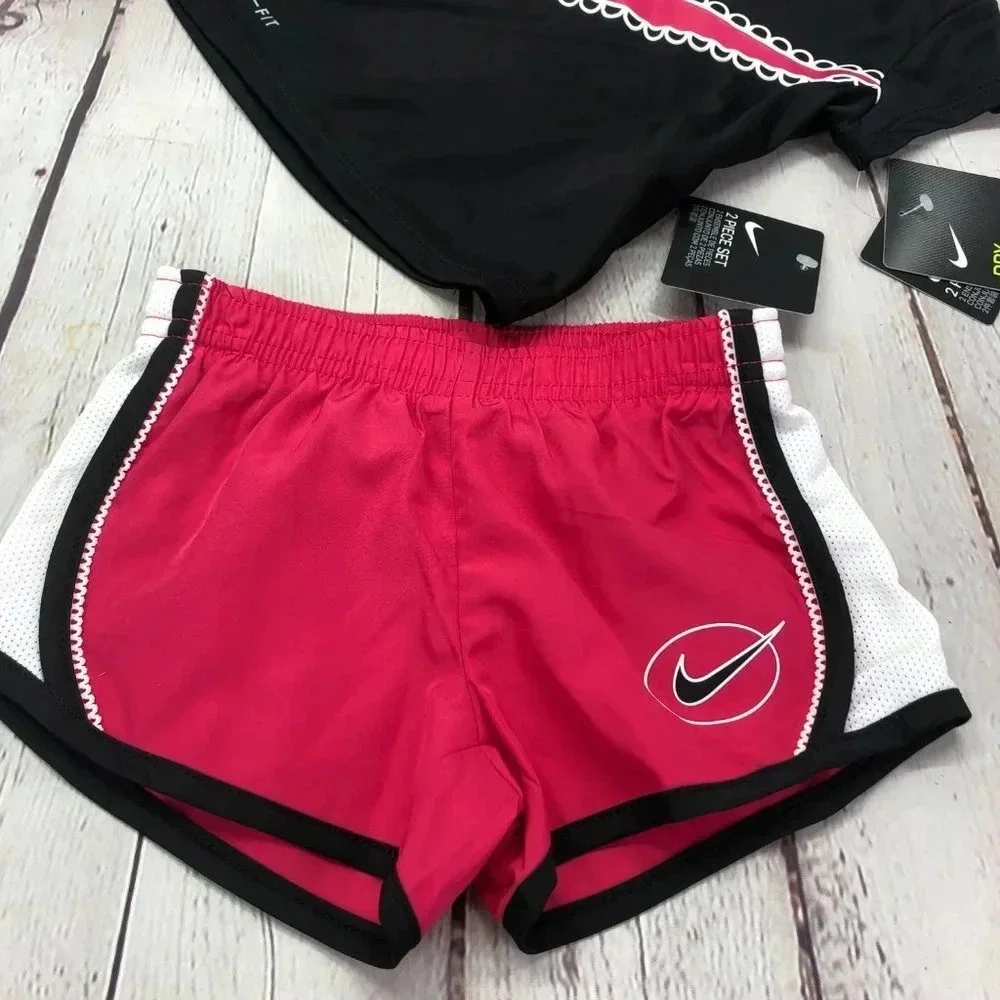 Nike T-Shirt & Shorts hot pink 12M